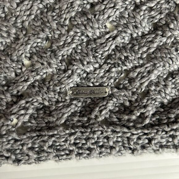 Eddie Bauer NWT Womens Gray Cowl Infinity Ring Scarf Fleece Lining Logo - Picture 6 of 7